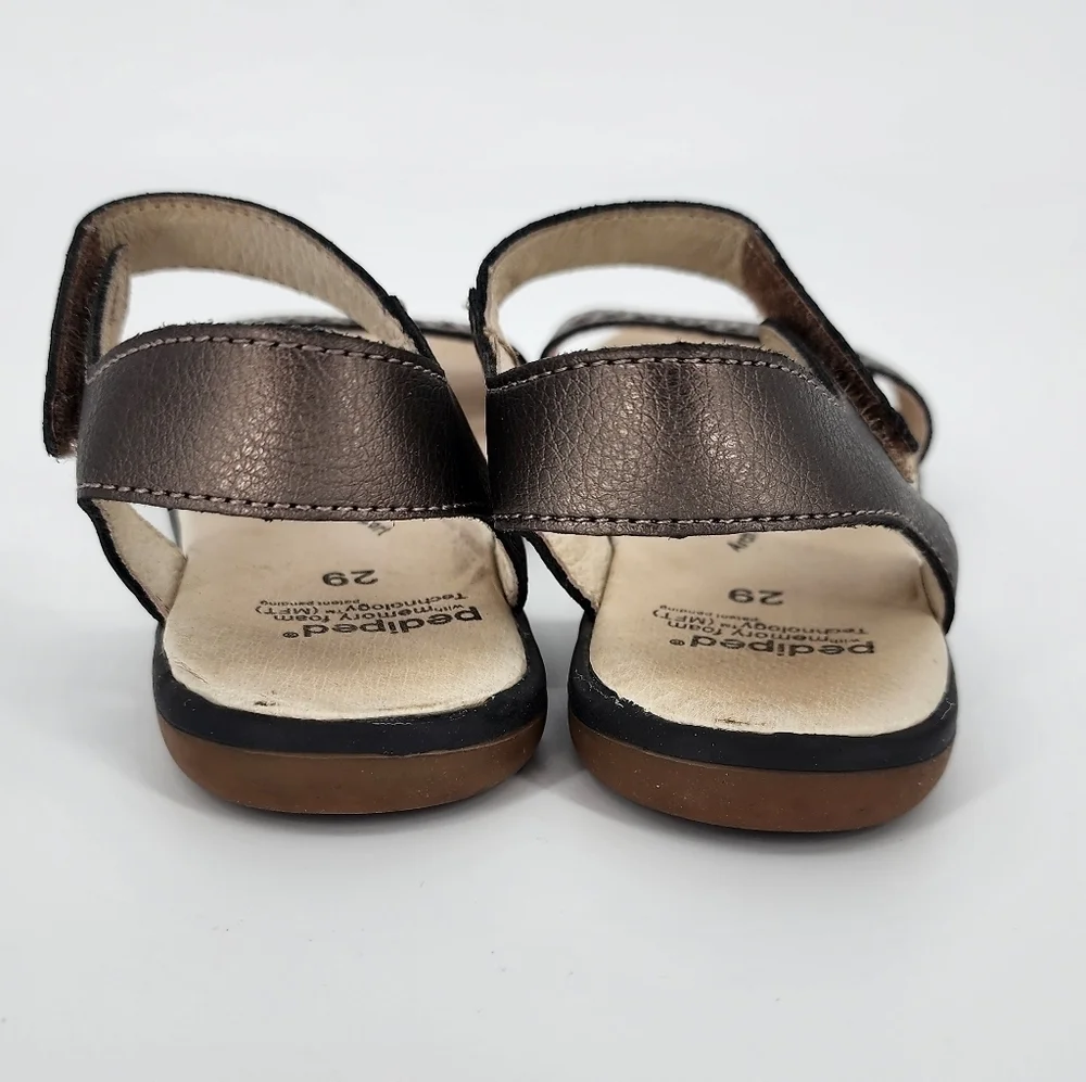 Pediped Lisa Flex Sandals Bronze Girl's 12-12.5 29